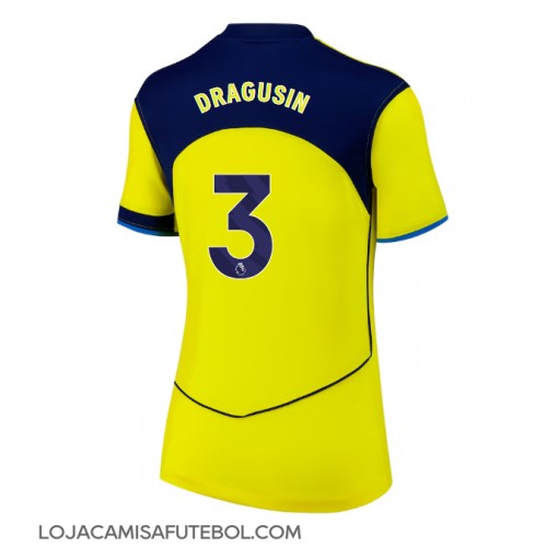 Camisa de Futebol Tottenham Hotspur Radu Dragusin #3 Equipamento Alternativo Mulheres 2025-26 Manga Curta